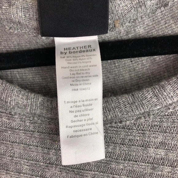 Heather by Bordeaux | Gray Angora Blend Sweater - Picture 5 of 6